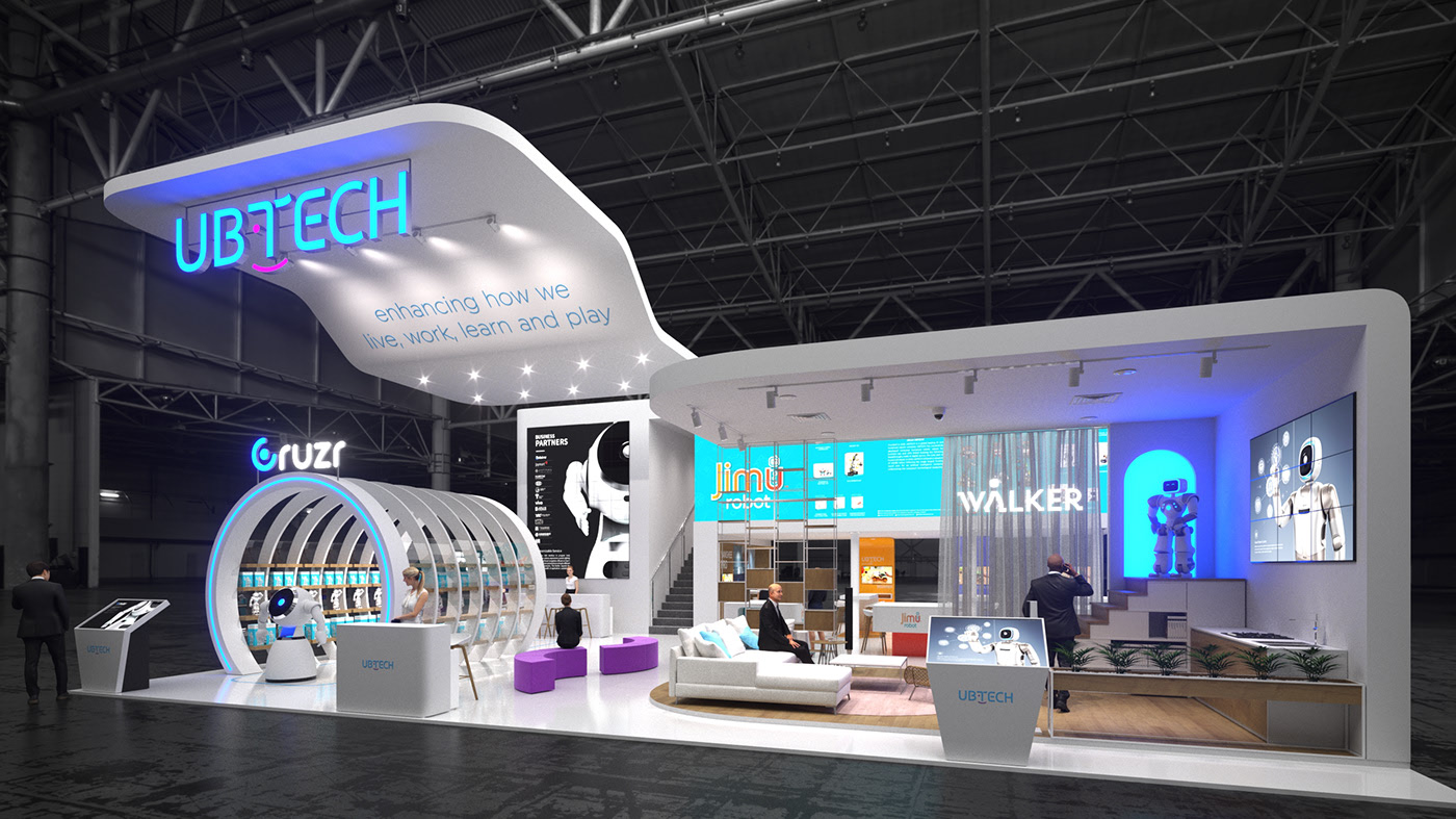 ubtech展臺(tái)設(shè)計(jì)案列